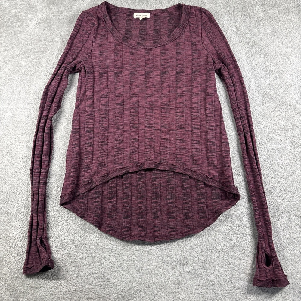 Silence and Noise Women Purple Pullover Sweater Size Large